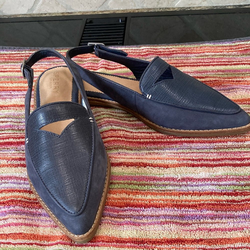 Sperry Blue Loafers Classic Slip-On Flats